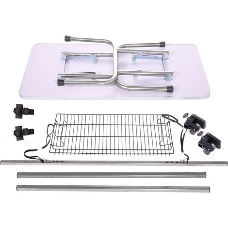 Table de toilettage pliable pour animaux 90 x 60 x 76 cm bleu avec bras de support réglable et panier de rangement (1/5)