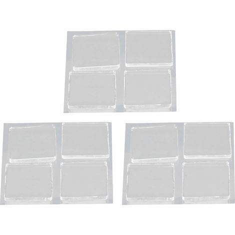 12 protections anti-collision auto adhésives transparentes pour poignée de porte, carré, lot de 12 pièces pour meuble et voiture (1/5)
