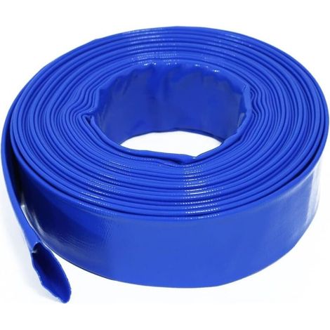 Flacher, flexibler PVC-Gartenschlauch für Hochdruckanwendungen, frostbeständig, explosionsgeschützt und verschleißfest – 10 m x 25 mm (1/2)