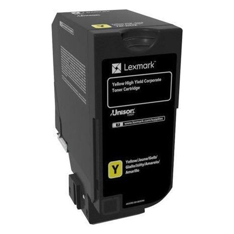 Lexmark 74C2HYE cartuccia toner 1 pz Originale Giallo (1/4)