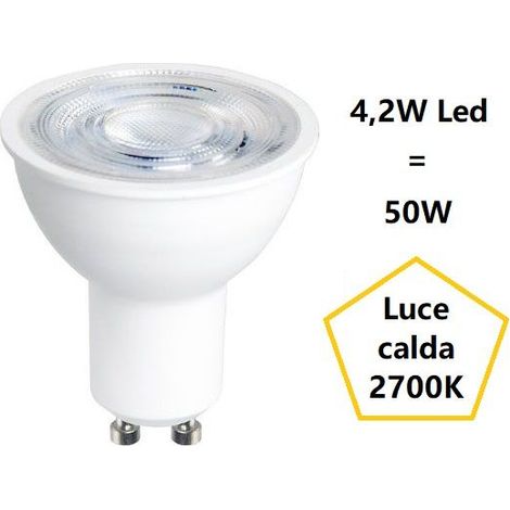 GU10 LAMPADINA FARETTO A LED 4,2W 345 LUMEN LUCE CALDA 2700K BOT LIGHTING