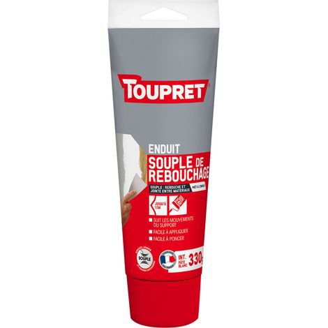Enduit souple de rebouchage pour intérieur et extérieur, 330g, blanc (1/2)