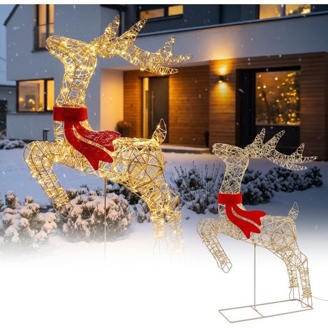ECD Germany LED Rentier Weihnachten, Weihnachtsrentier, Weihnachtsdeko (1/5)