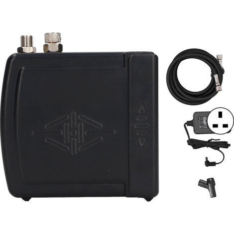 Kit de mini compresseur G1/8 pouce, ABS, portable, pour aérographe tatouage, AC100-240V, noir, prise UK (1/5)