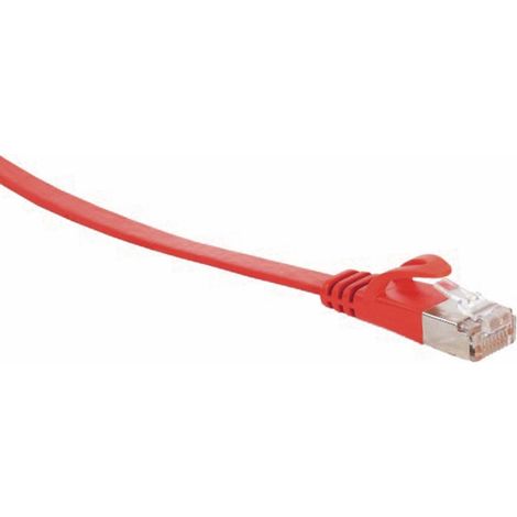 RJ45 Patchkabel U/UTP, m. CAT.7 Rohkabel, 0,5 m, rot