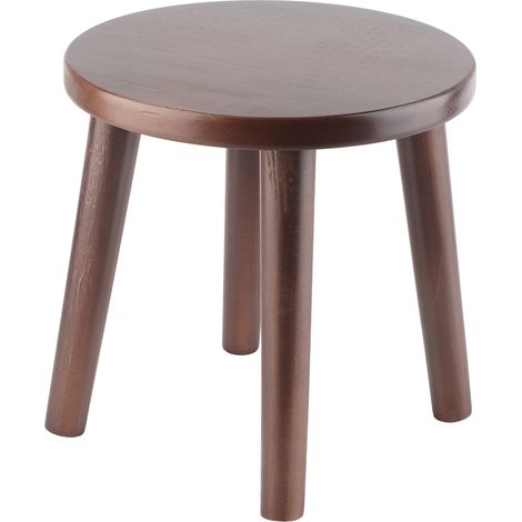 Multifunktionaler Holzhocker für Zuhause, niedliche kleine Bank, Kindersitz, DIY-Möbel (braune runde Nuss) (1/5)