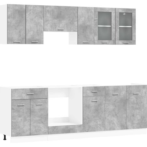 Küchenschrank-Set Lyon 8 pcs 240 x 46 x 81,5 cm Holzwerkstoff vidaXL