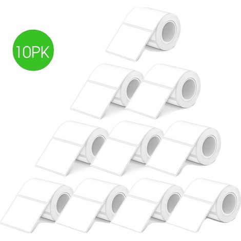 Etikettenaufkleberpapier, wasserdicht, selbstklebend, 10PK-50mmx50mm (1/2)