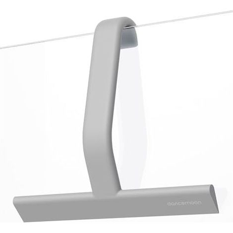 Silicone Monobloc avec Crochet intégré, essuyage sans Traces pour parois de Douche, fenêtres, miroirs, carrelages et Voitures, 25 cm, Gris (1/3)