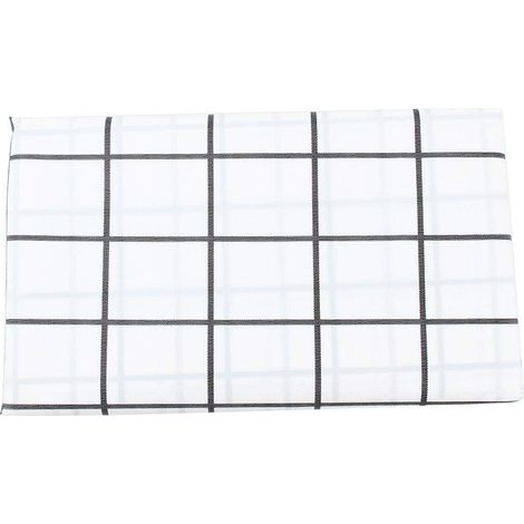 Nappe de table en PVC résistant à l'huile pour salle à manger ou cuisine Motif carreaux Noir/blanc.