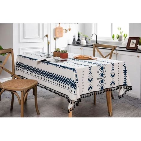 Nappe - 150x150cm - Imperméable - Anti-tache - Coton et Lin (1/4)