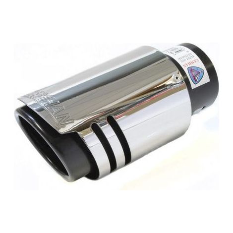 Nouveau embout d'échappement universel double chromé pour voiture, diamètre 57 mm