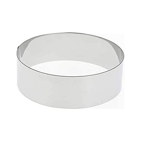 De Buyer circolare in acciaio Stampo ad anello per torte inox, 3989.10, inossidabile, Diametro cm 10 (1/2)