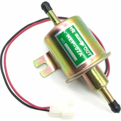 Bomba de combustible, 12V, metálica, dorada, 2.5-4 psi, para gasolina y diésel. (1/5)