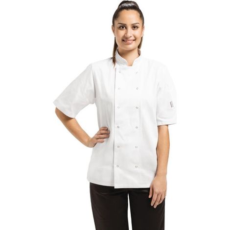 Veste de cuisine Whites Vegas mixte manches courtes blanche XL (1/5)