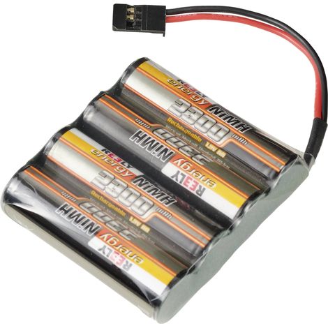 Reely Batterie réceptrice (NiMh) 4.8 V 2300 mAh Nombre de cellules: 4 LR6 (AA) side by side fiche Futaba femelle X599612