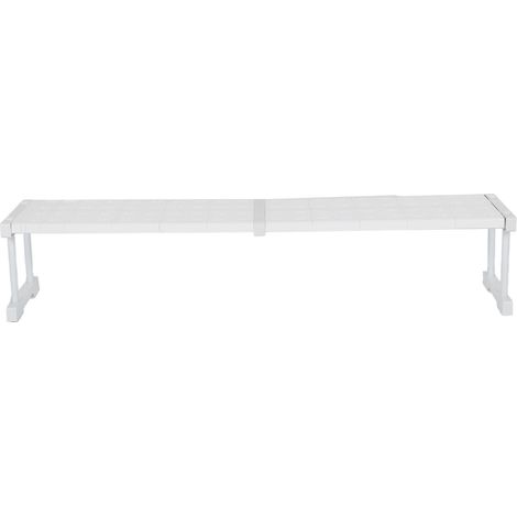 Étagère extensible empilable, capacité 55 kg, séparateur de rangement pour placard, armoire, buffet, longueur 87-108 cm (1/5)