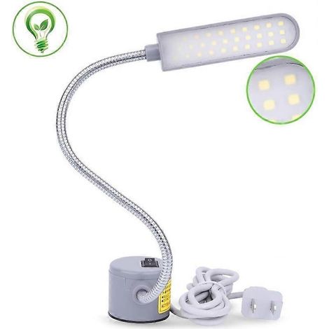 Lampe de travail multifonctionnelle et flexible à 30 LED ultra-lumineuses pour machine à coudre, avec base de fixation magnétique, pour établi et tour. (1/5)
