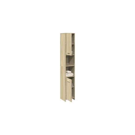 Armoire de salle de bain Chêne sonoma 30x30x183,5 (1/5)