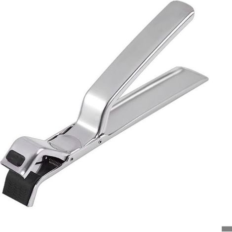 2 pinces de cuisine anti-brûlure, en acier inoxydable, pour bols et assiettes chaudes, usage culinaire quotidien (1/5)