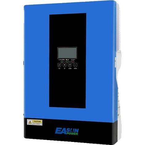 Inversor solar híbrido aislado, potencia nominal de 6200 W, potencia máxima de la red fotovoltaica de 6500 W, corriente de carga de 120 A, salida monofásica, frecuencia de 50/60 Hz. (1/5)