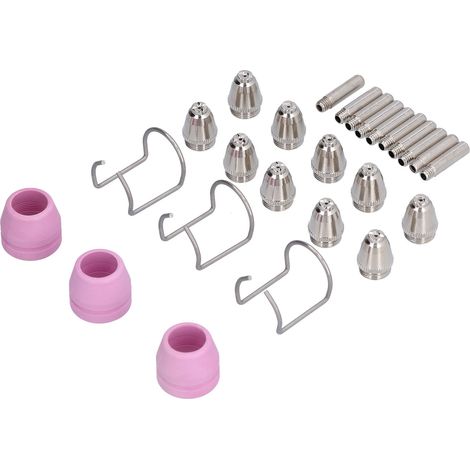 Jeu de 26 pièces consommables torche plasma, électrodes, buses céramique et embouts de contact pour AG60 SG55 (1/5)