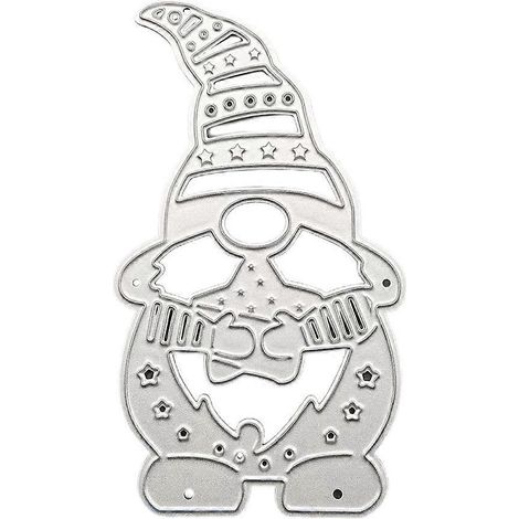 Weihnachtswichtel-Stanzschablone aus Metall für DIY-Scrapbooking-Alben, Papierkarten, Prägeformen und Bastelarbeiten