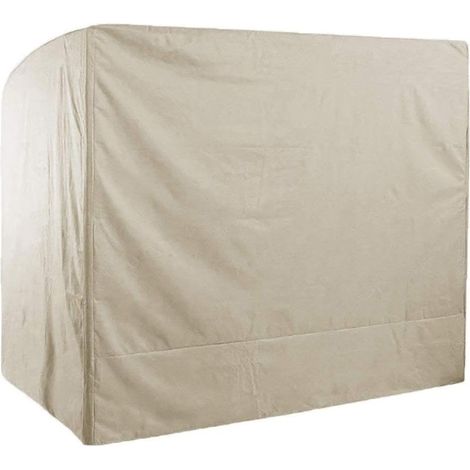 Housse de Balancelle de Jardin 3 Places Imperméable,220x125x175cm 210D Oxford Bache de Balancelle Anti-UV Couverture de Protection Balanoire Extérieur-Beige (1/5)