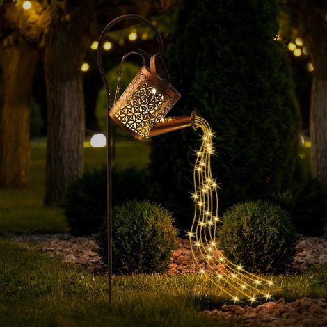 Arrosoir Solaire avec Guirlandes Lumineuses, Lanterne LED Exterieur, Lampes de Décoration Étanche - pour Jardin Noël Fête Patio (1/5)