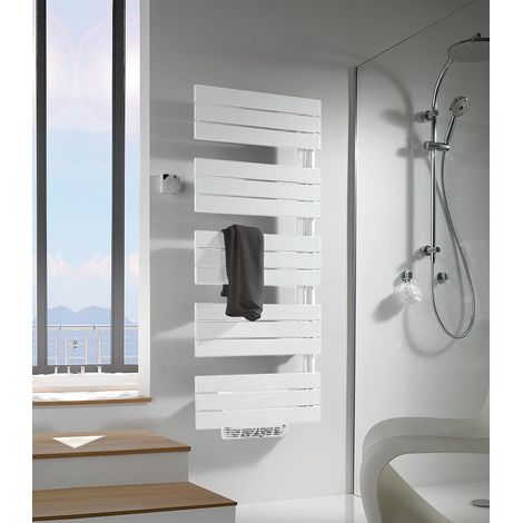 Sèche-serviettes eau chaude ARBORESCENCE 706W droite avec soufflant Speed'Air - Finimetal (1/4)