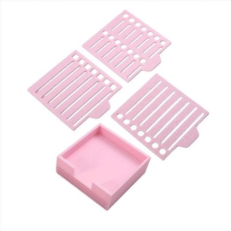 Pochoirs adhésifs compatibles avec les Post-it®, bloc-notes adhésif 3x3 avec 2 pochoirs inclus, organiseur de blocs-notes rose (1/5)