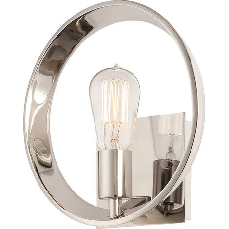 Applique Industrial Nordico Theater Row Metallo Argento Imperiale 1 Luce E27