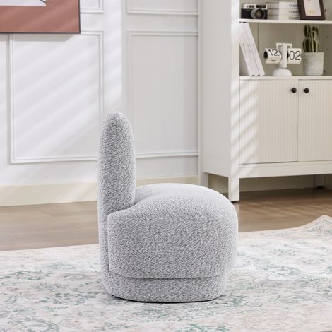 Tabouret tissu en oreilles de lapin douillet,tabouret fixe rembourré avec de jolies oreilles,pas d’espace de rangement,non amovible-Mi