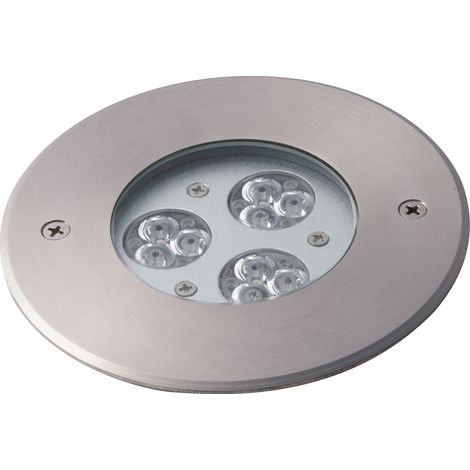 Calpestabile LED per esterno IRIDE DC12-24V argento 9x1W con funzione RGB e dimmer (1/3)
