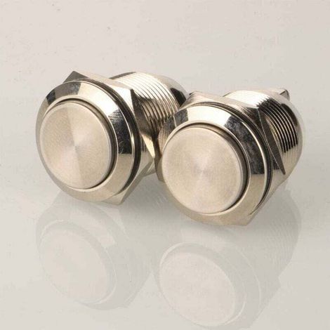 2 Pièces Interrupteur à Bouton Poussoir Verrouillable 19mm 5A 12V 24V 125V 250V Étanche Acier Inoxydable Tête Haute (1/5)