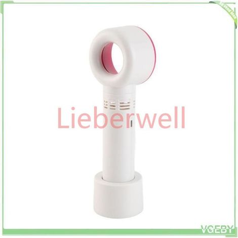 2000mAh White FAFEICY Portable Bladeless Fan USB Rechargeable Safe Mini Handheld Fan with Power Bank and Flashlight (1/5)