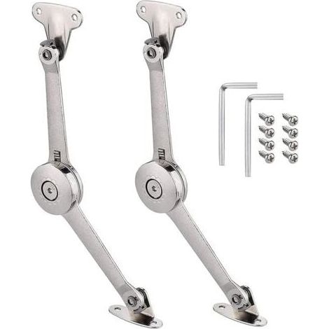 Pieces Furniture Cabinet Door Lift Support, Strong Standard Hinge Flap and Flap Fittings, Retaining Lid for Kitchen Cabinet, Door, Cupboard, Toy Box MUMU (1/4)