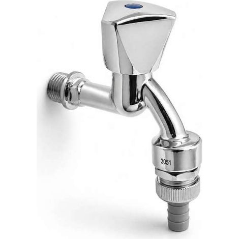 Auslaufventil Geräteventil Waschmaschinenhahn m. Rohrbelüfter u Rückflussverhinderer DVGW 1/2" chrom