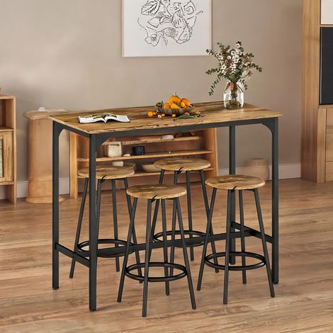 Mobilier de bar rustikal-Braun en mDF Metall 110 x 50 x 89,5 cm (1/5)