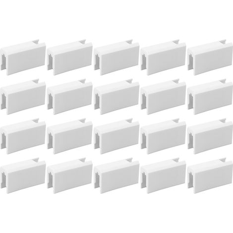 Lot de 20 butées de verrouillage pour portes et fenêtres coulissantes, en plastique, pour une sécurité optimale et une protection anti-collision. Longues. (1/5)