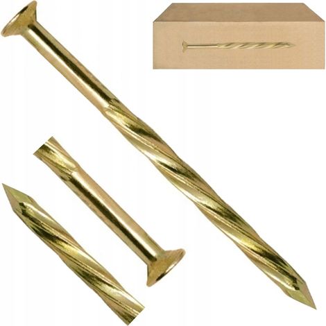 Pointes Torsadées Galvanisées, 3.5 x 90 mm, Pour Construction Bois, Seau 5 kg (1/5)