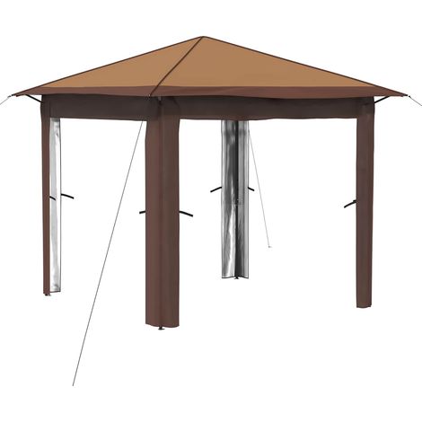 Gazebo without Sidewall 2.6 x 2.6 m Beige and Brown vidaXL (1/5)