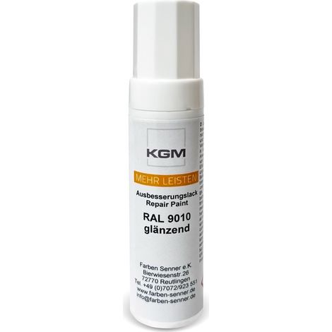 Peinture de réparation pour plinthes blanc 12 ml RAL9010