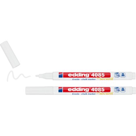 edding 4085 Marqueur craie liquide blister de 2 blanc