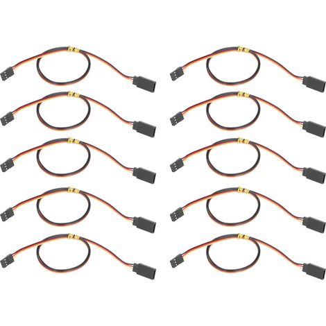 Lot de 10 rallonges servo 458 mm, 3 broches, robustes et durables, pour une utilisation polyvalente. (1/5)