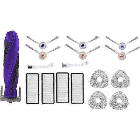 Accessoires pour robot balayeuse 001 : brosse principale, filtre, chiffon de rechange, brosse (1/5)