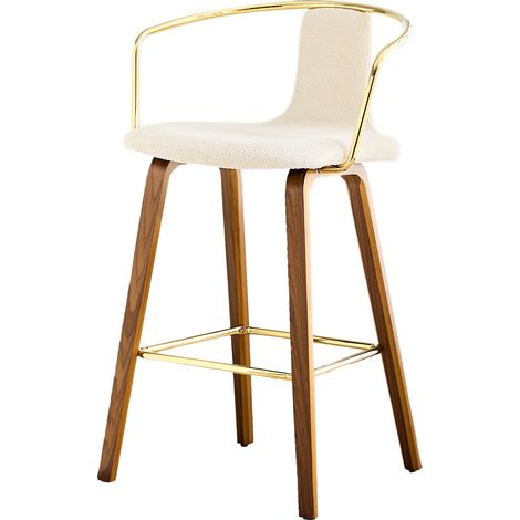 GagaLot de 2 tabourets de bar blancs avec accoudoirs (1/5)