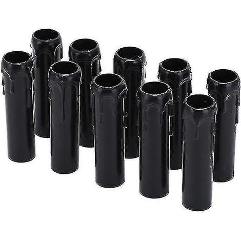 10pcs Tube de bougie goutte à goutte en plastique pour lustre ampoule couvre manchon A (1/4)