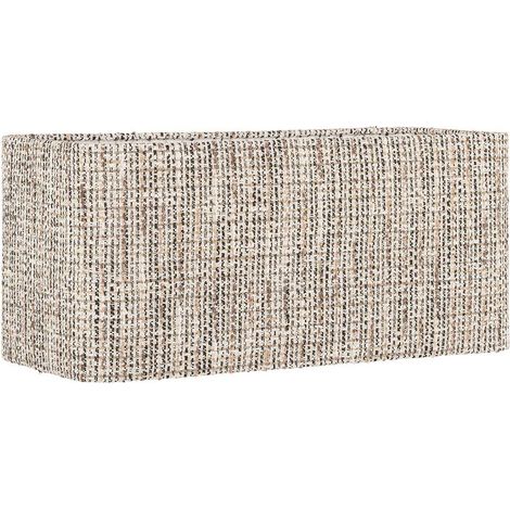 abat jour rectangulaire tissé effet naturel tendance salon - beige naturel tissé effet chiné (1/5)