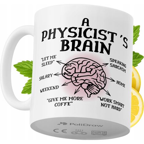 Taza para físico. Divertida taza de café o té con diseño gráfico y texto humorístico. Taza ideal para cumpleaños, santos, días festivos. Taza premium para ocasiones especiales en casa, la oficina o el (1/5)